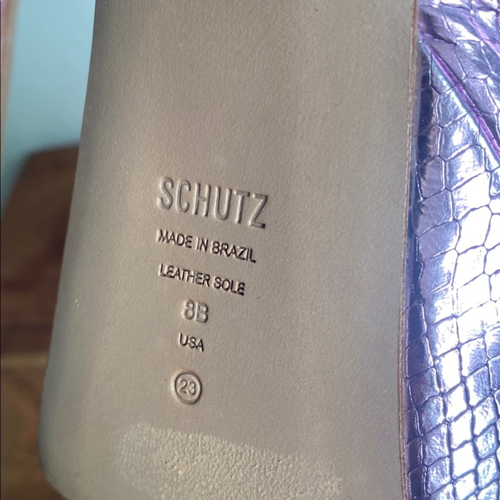 SCHUTZ Pink Platform Peep-Toe Shoes - Picture 12 of 13